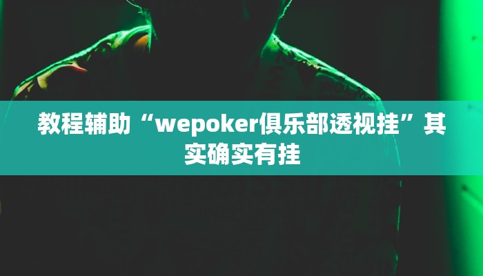教程辅助“wepoker俱乐部透视挂”其实确实有挂