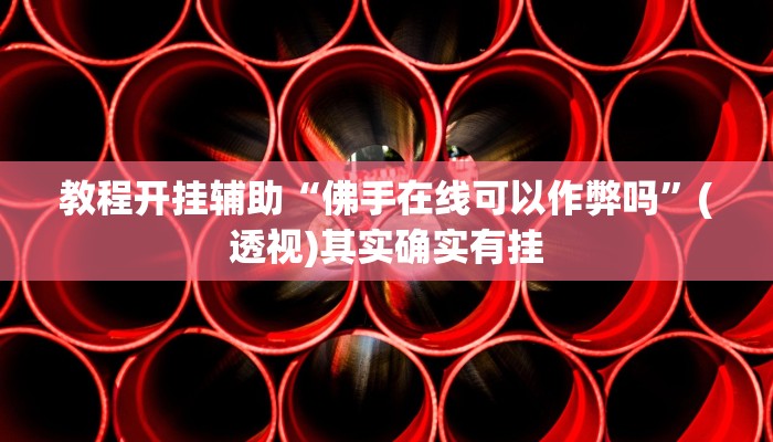 教程开挂辅助“佛手在线可以作弊吗”(透视)其实确实有挂