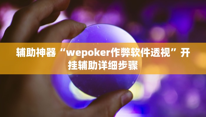 辅助神器“wepoker作弊软件透视”开挂辅助详细步骤