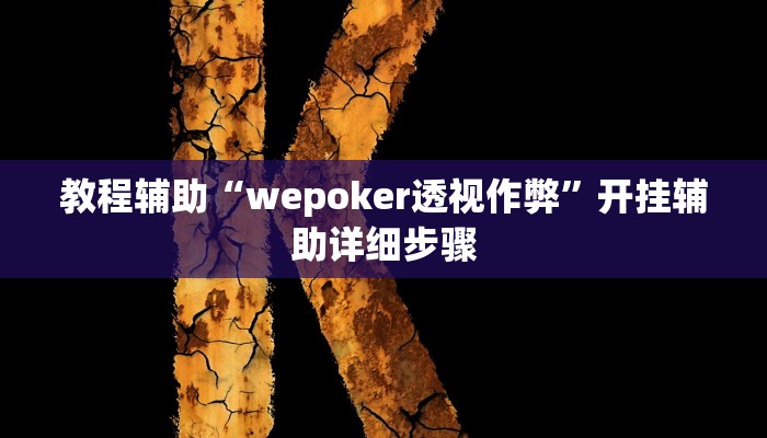 教程辅助“wepoker透视作弊”开挂辅助详细步骤
