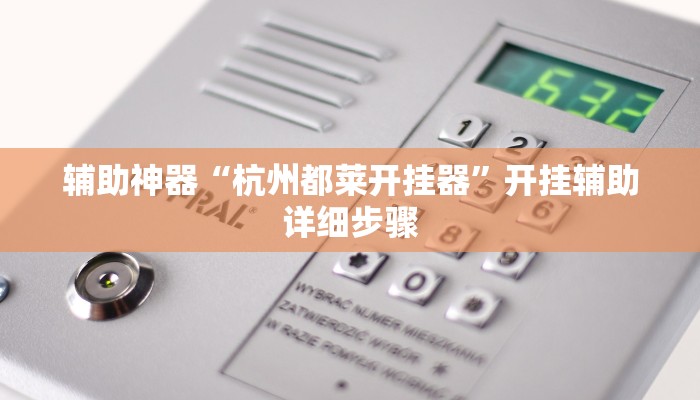 辅助神器“杭州都莱开挂器”开挂辅助详细步骤