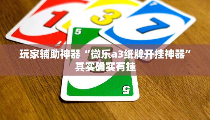 玩家辅助神器“微乐a3纸牌开挂神器”其实确实有挂