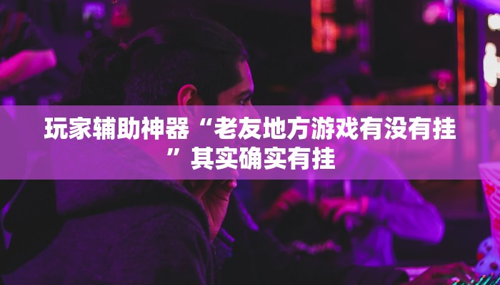 玩家辅助神器“老友地方游戏有没有挂”其实确实有挂