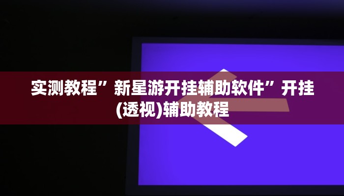 实测教程”新星游开挂辅助软件”开挂(透视)辅助教程