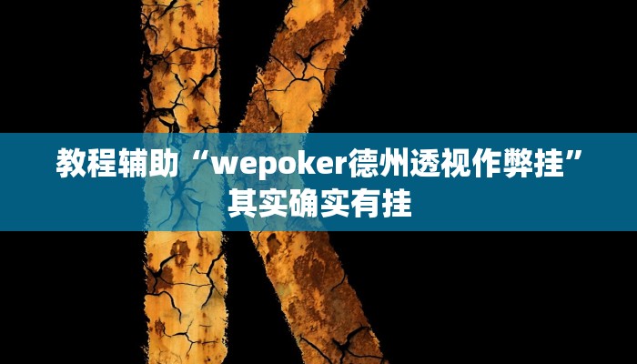 教程辅助“wepoker德州透视作弊挂”其实确实有挂