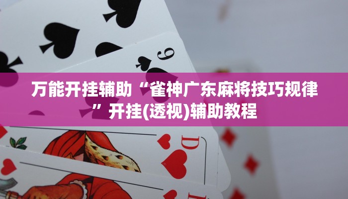 万能开挂辅助“雀神广东麻将技巧规律”开挂(透视)辅助教程