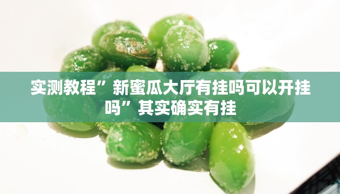 实测教程”新蜜瓜大厅有挂吗可以开挂吗”其实确实有挂