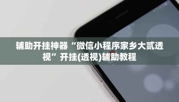 辅助开挂神器“微信小程序家乡大贰透视”开挂(透视)辅助教程