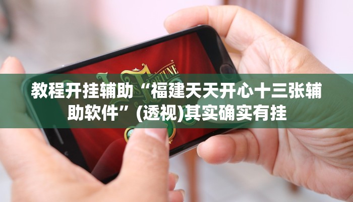 教程开挂辅助“福建天天开心十三张辅助软件”(透视)其实确实有挂