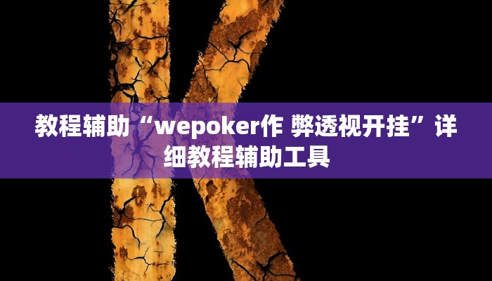 教程辅助“wepoker作 弊透视开挂”详细教程辅助工具