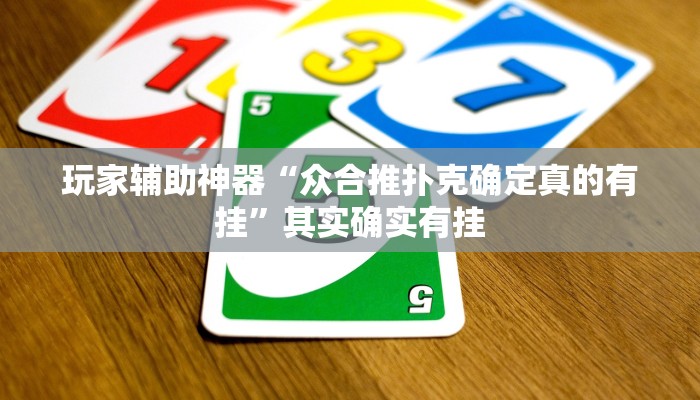 玩家辅助神器“众合推扑克确定真的有挂”其实确实有挂