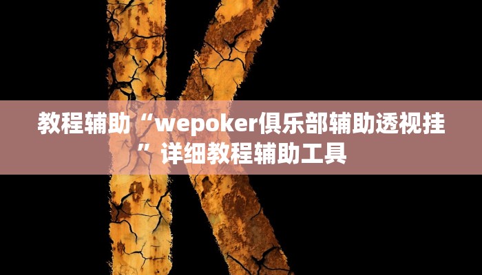 教程辅助“wepoker俱乐部辅助透视挂”详细教程辅助工具