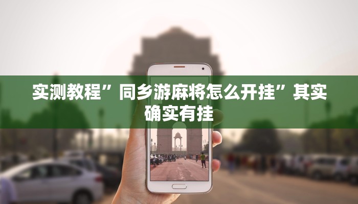 实测教程”同乡游麻将怎么开挂”其实确实有挂