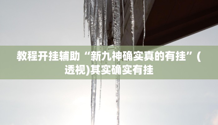 教程开挂辅助“新九神确实真的有挂”(透视)其实确实有挂