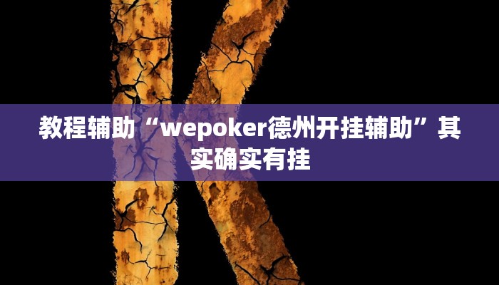 教程辅助“wepoker德州开挂辅助”其实确实有挂