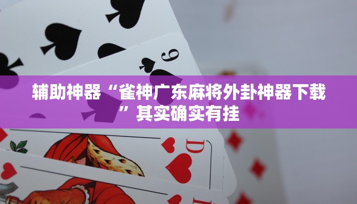 辅助神器“雀神广东麻将外卦神器下载”其实确实有挂