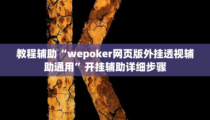 教程辅助“wepoker网页版外挂透视辅助通用”开挂辅助详细步骤