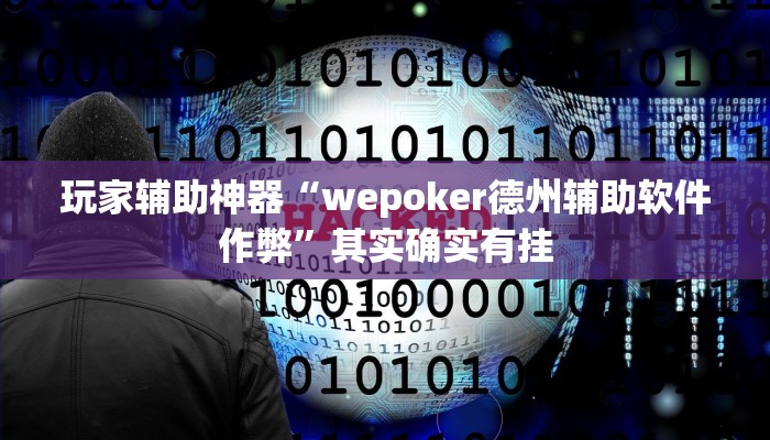 玩家辅助神器“wepoker德州辅助软件作弊”其实确实有挂