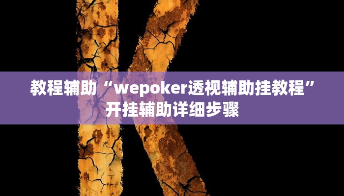 教程辅助“wepoker透视辅助挂教程”开挂辅助详细步骤