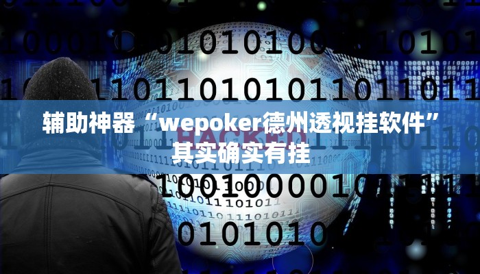 辅助神器“wepoker德州透视挂软件”其实确实有挂