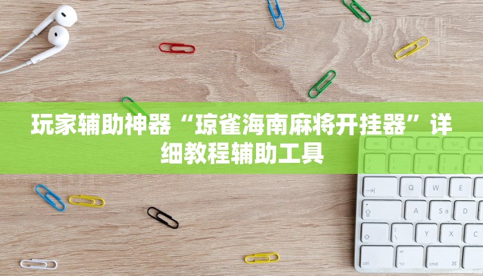 玩家辅助神器“琼雀海南麻将开挂器”详细教程辅助工具