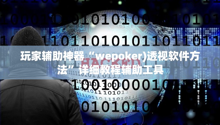 玩家辅助神器“wepoker)透视软件方法”详细教程辅助工具