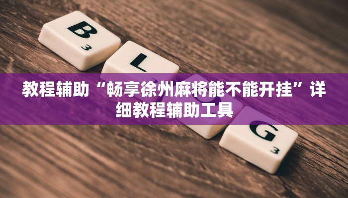 教程辅助“畅享徐州麻将能不能开挂”详细教程辅助工具