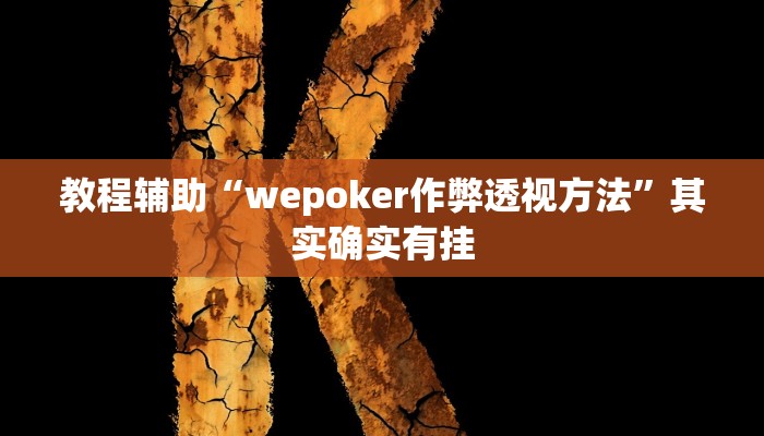 教程辅助“wepoker作弊透视方法”其实确实有挂 教程辅助“wepoker作弊透视方法”其实确实有挂