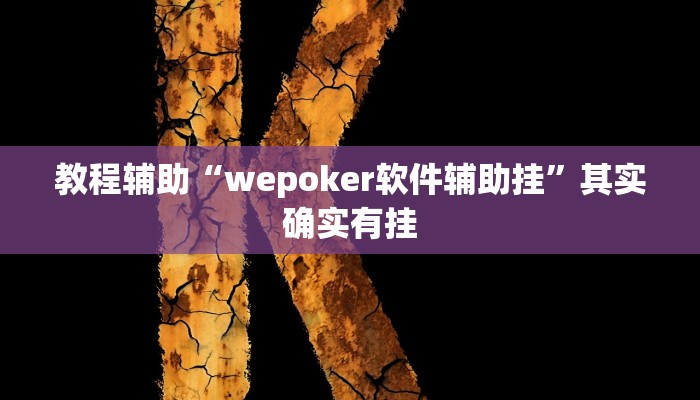 教程辅助“wepoker软件辅助挂”其实确实有挂