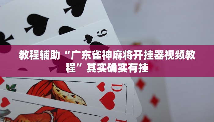 教程辅助“广东雀神麻将开挂器视频教程”其实确实有挂 教程辅助“广东雀神麻将开挂器视频教程”其实确实有挂