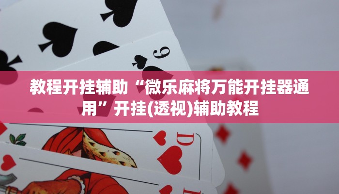 教程开挂辅助“微乐麻将万能开挂器通用”开挂(透视)辅助教程 教程开挂辅助“微乐麻将万能开挂器通用”开挂(透视)辅助教程