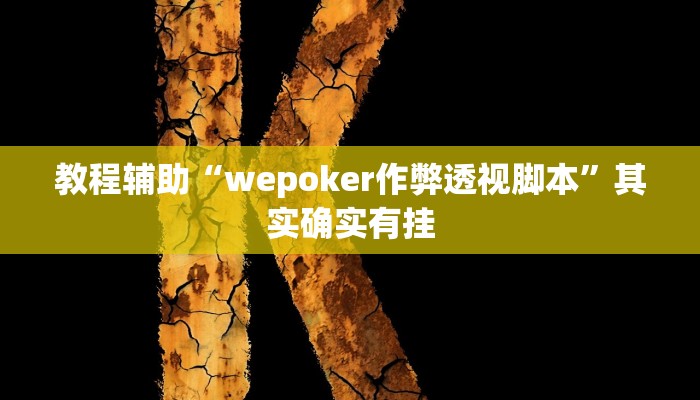 教程辅助“wepoker作弊透视脚本”其实确实有挂