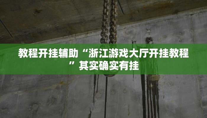 教程开挂辅助“浙江游戏大厅开挂教程”其实确实有挂