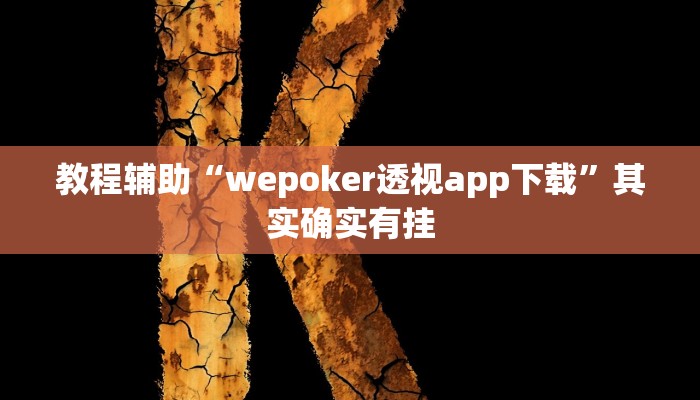 教程辅助“wepoker透视app下载”其实确实有挂