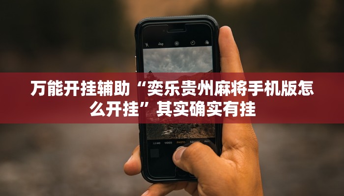 万能开挂辅助“奕乐贵州麻将手机版怎么开挂”其实确实有挂