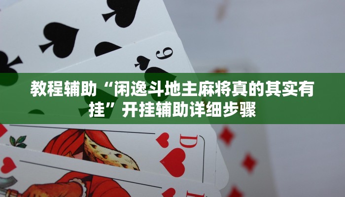 教程辅助“闲逸斗地主麻将真的其实有挂”开挂辅助详细步骤