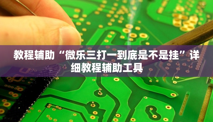 教程辅助“微乐三打一到底是不是挂”详细教程辅助工具