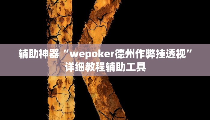 辅助神器“wepoker德州作弊挂透视”详细教程辅助工具