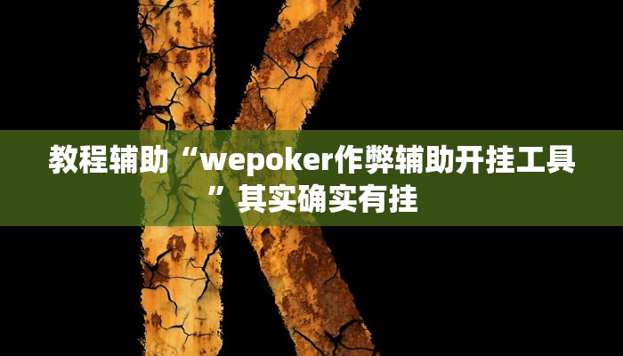 教程辅助“wepoker作弊辅助开挂工具”其实确实有挂