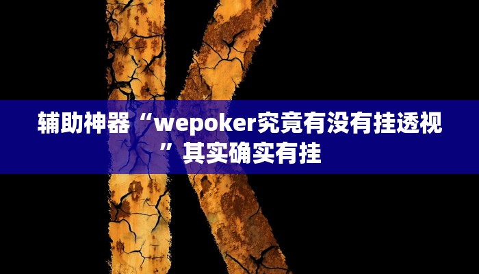 辅助神器“wepoker究竟有没有挂透视”其实确实有挂