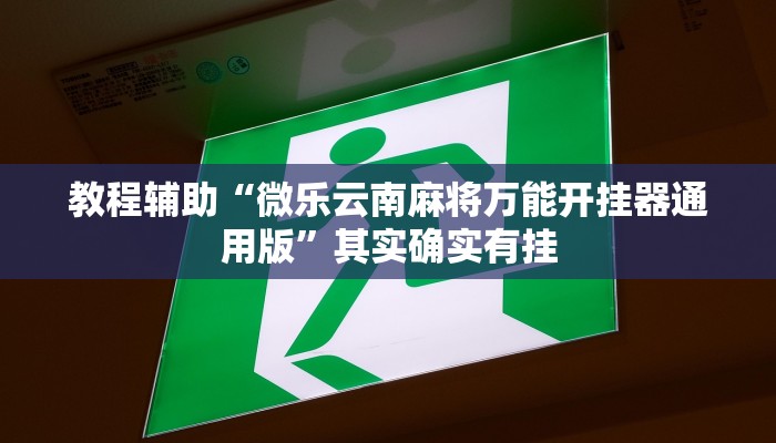 教程辅助“微乐云南麻将万能开挂器通用版”其实确实有挂