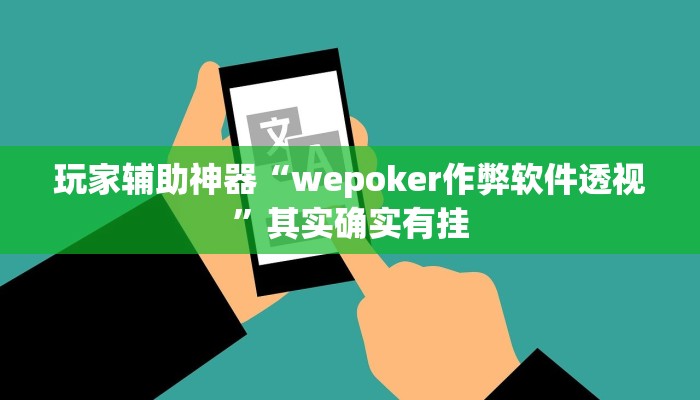 玩家辅助神器“wepoker作弊软件透视”其实确实有挂