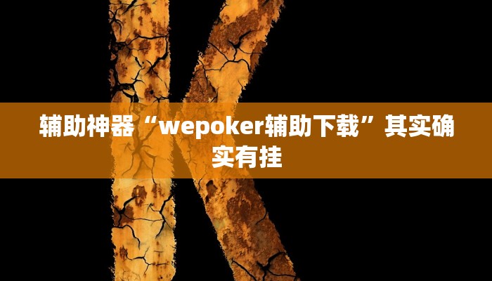 辅助神器“wepoker辅助下载”其实确实有挂