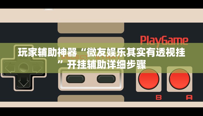 玩家辅助神器“微友娱乐其实有透视挂”开挂辅助详细步骤